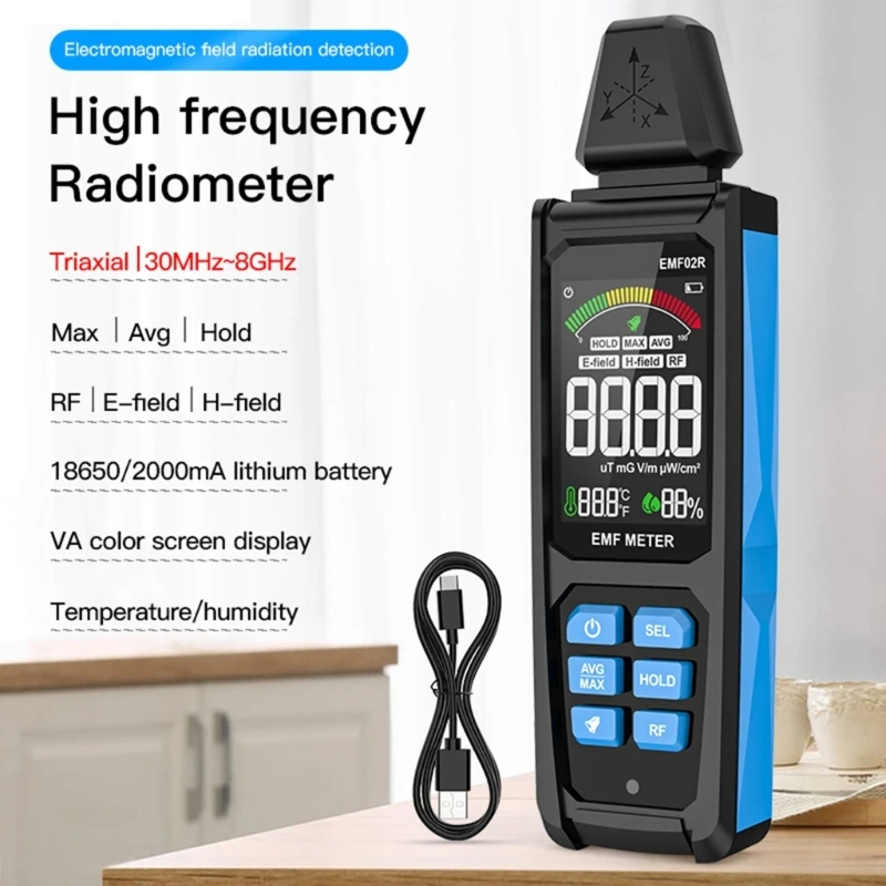 Analyzátory EMF Presné elektromagnetické testovanie testera meracie zariadenie Komplexné monitorovanie domu pre dom