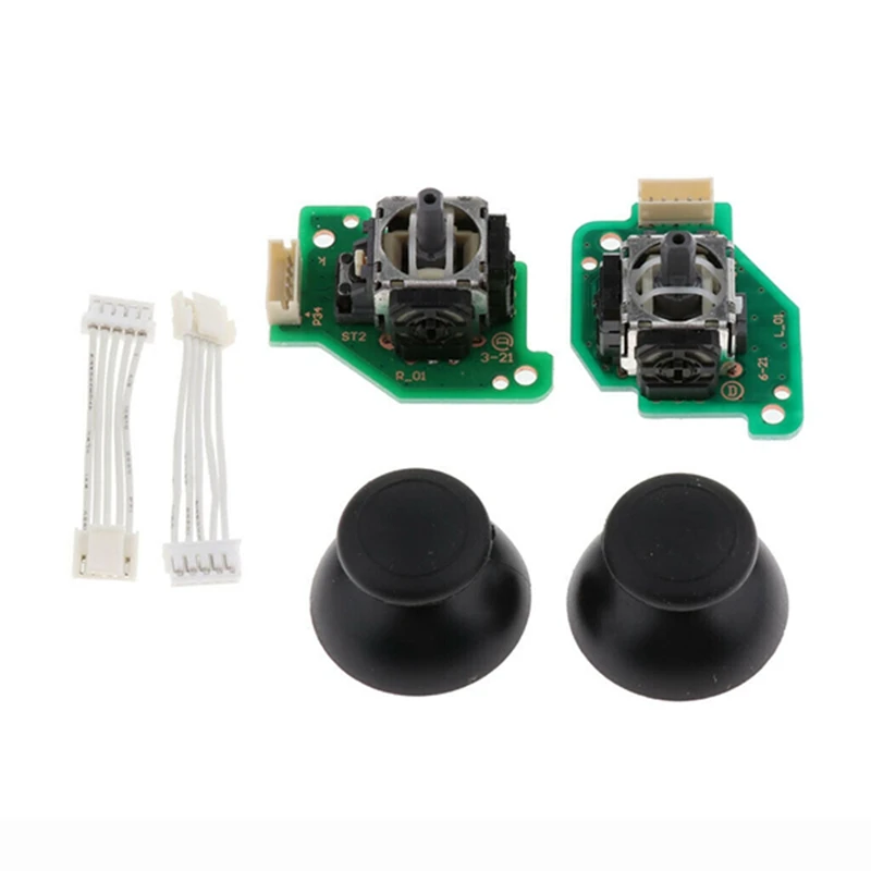 Analógové palice Caps + 3D Joystick Talk + Výmena Flex Cable pre Nintendo Wiiu Pad Controller L/R Sada