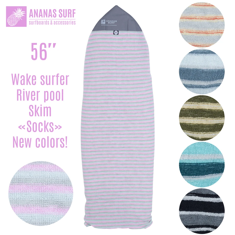 Ananas Surf 56in 143 cm 4 ft 8in krátke surfové ponožky Soft Soft Cover Skimboard Foil Board Wakesurf Protective Stretch Terry Fabrick