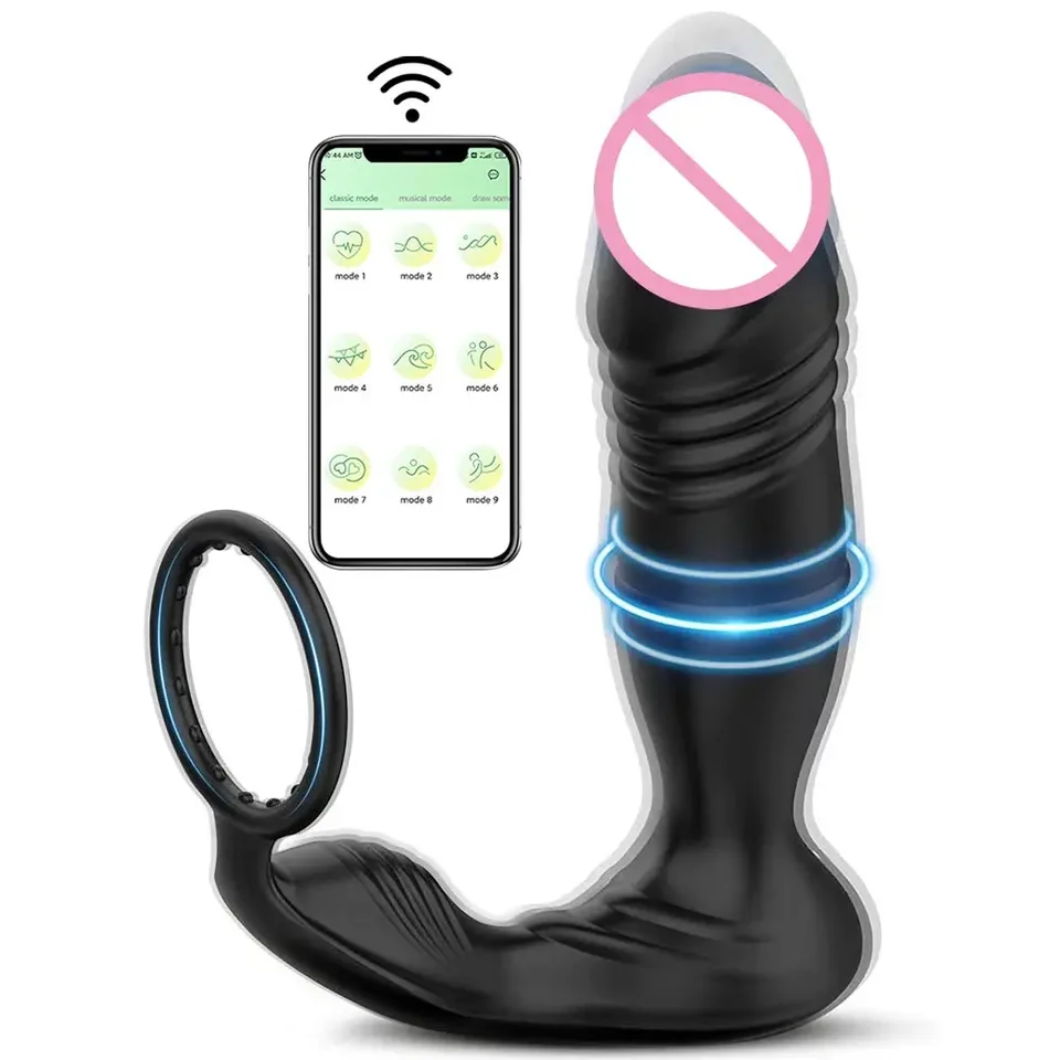 Ananlny Flame Retardant prsteň bez zvuku zadku pre masážné ovládacie prvky Mužské sexuálne nástroje pre análne ženy vibrátormi Vibrátory