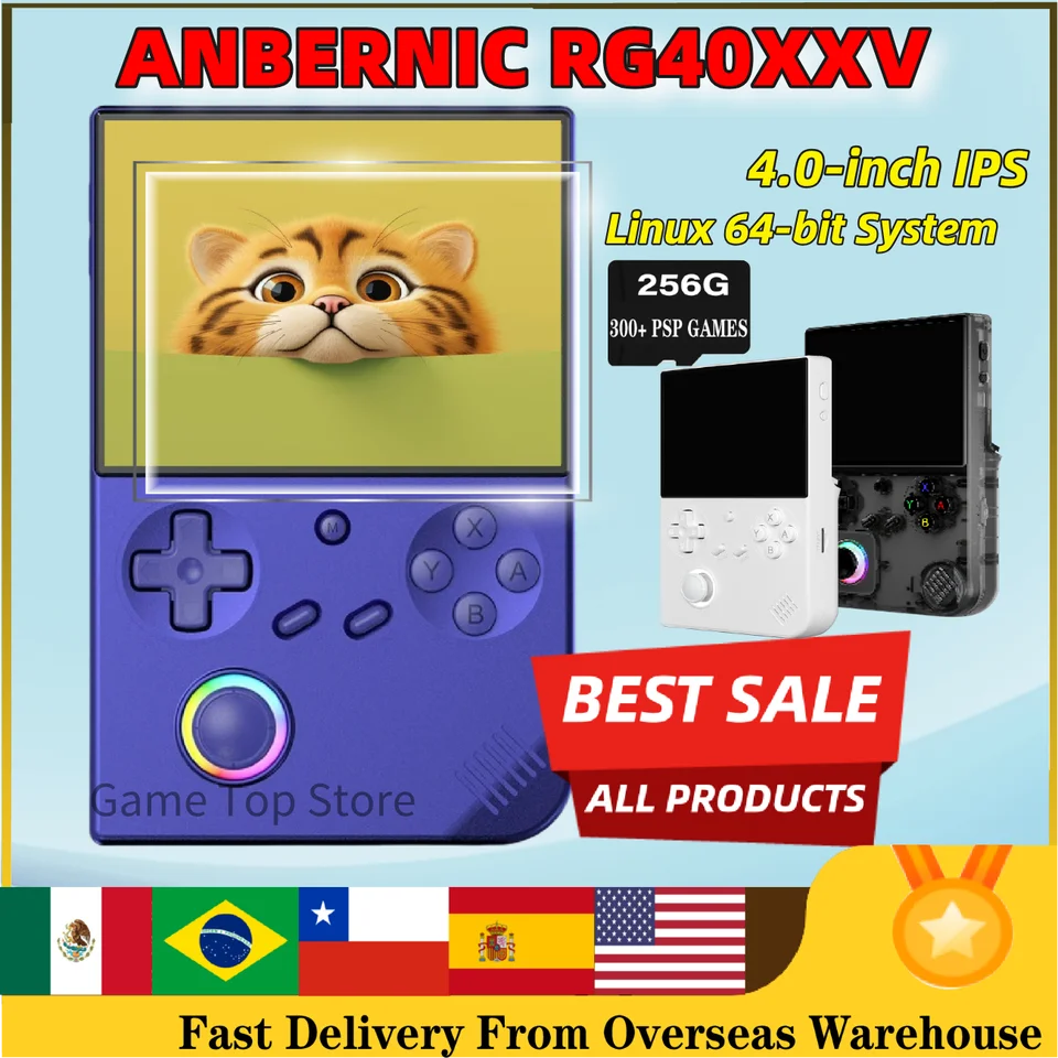 Anbernic RG 40XXV Retro Randheld Game Console RG40XXV Video Game Consoles Podpora výstupu 5G WiFi Linux System Bluetooth PSP Game