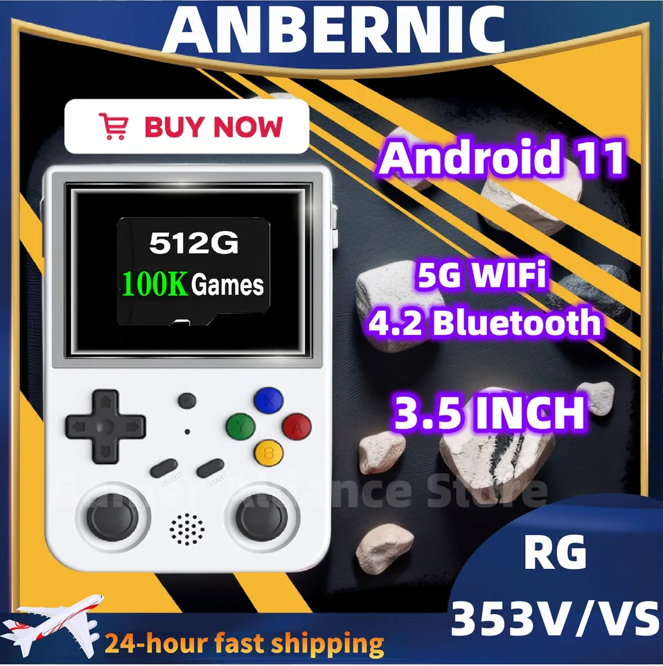 Anbernic RG353V /353VS Ručné hry Consolas 3,5 palca T618 Android 11 Linux OS RK3566 Vstavaný 20 simulátor PSP Birthday Gift