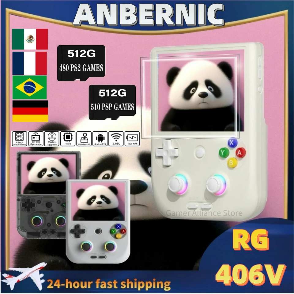 Anbernic RG406V Retro RunheldGame Console Video Game Consoles RG 406V 4 IPS dotyková obrazovka Android13Unisoc T820 RGB osvetlenie