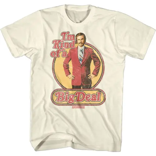 Anchorman druh veľkého mužského tričku Ron Burgundsky retro vintage tričko ferrel