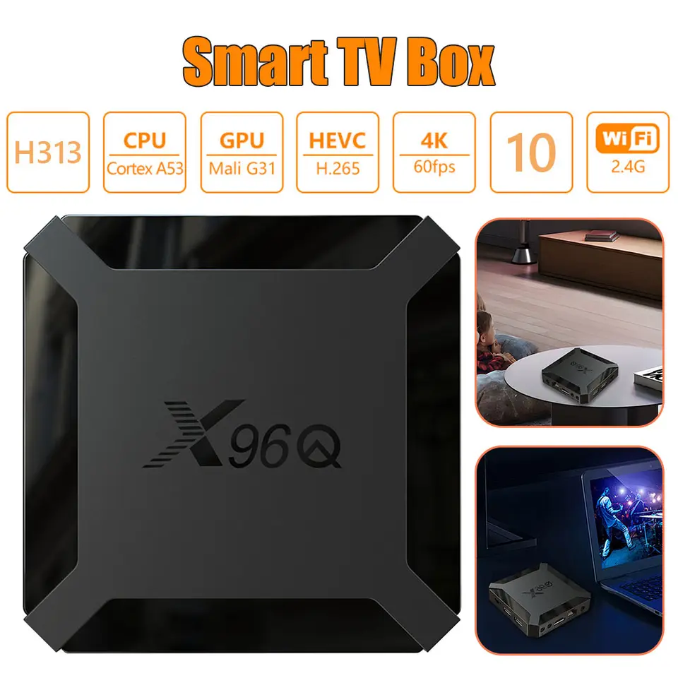 Android 10.0 Player Media Dual WiFi 4K HD Set Top Box 1 GB 8 GB/2GB 16 GB Android TV box Allwinner H313 Quad Core G31 OpenGL3.2