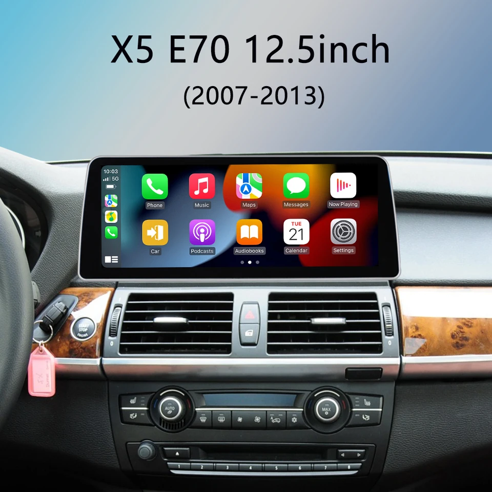 Android 12 CarPlay Car Radio Multimedia Player GPS navigácia 10.25 palca pre BMW X5 E70 F15 E71 XDRIVE30I CCC CC CC NBT EVO