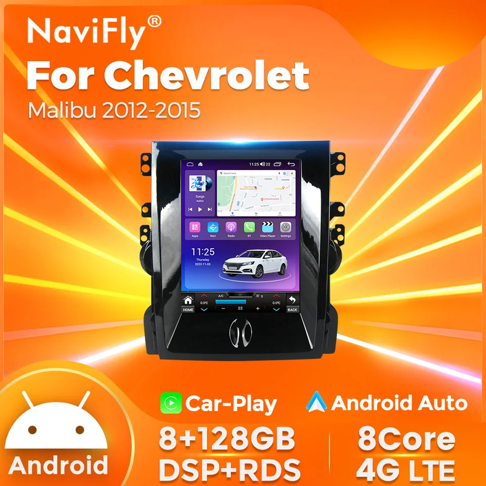 Android 13 AI Voice Multimedia Player Chevrolet Malibu 2012-2015 Car GPS navigačný prehrávač bezdrôtových CarPlay 4G+WiFi BT DSP