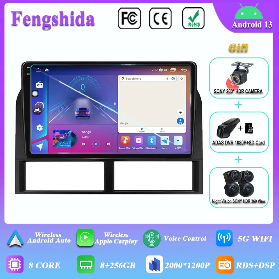 Android 13 Car Radio DVD pre Jeep Grand Cherokee II WJ 1998 - 2004 multimediálny hráč GPS Navigation 7862 CPU Stereo Head Unit