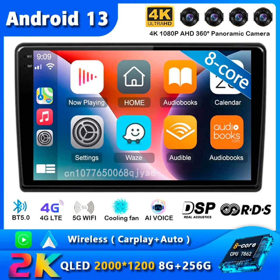 Android 13 Cardio Radio pre Nissan Cube 3 Z12 2008 2009 - 2020 Navigačný multimediálny hráč stereofónny wifi+4G video carplay auto 2 din