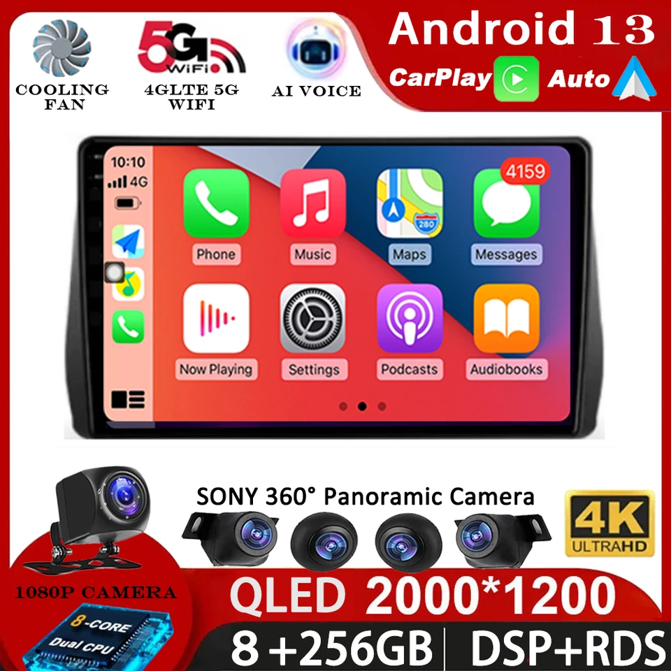 Android 13 CarPlay Auto pre Toyota Wish 2 II XE20 2009 - 2017 CAR Radio Multimedia Video Player Navigation GPS No 2Din 2 DIN 4G