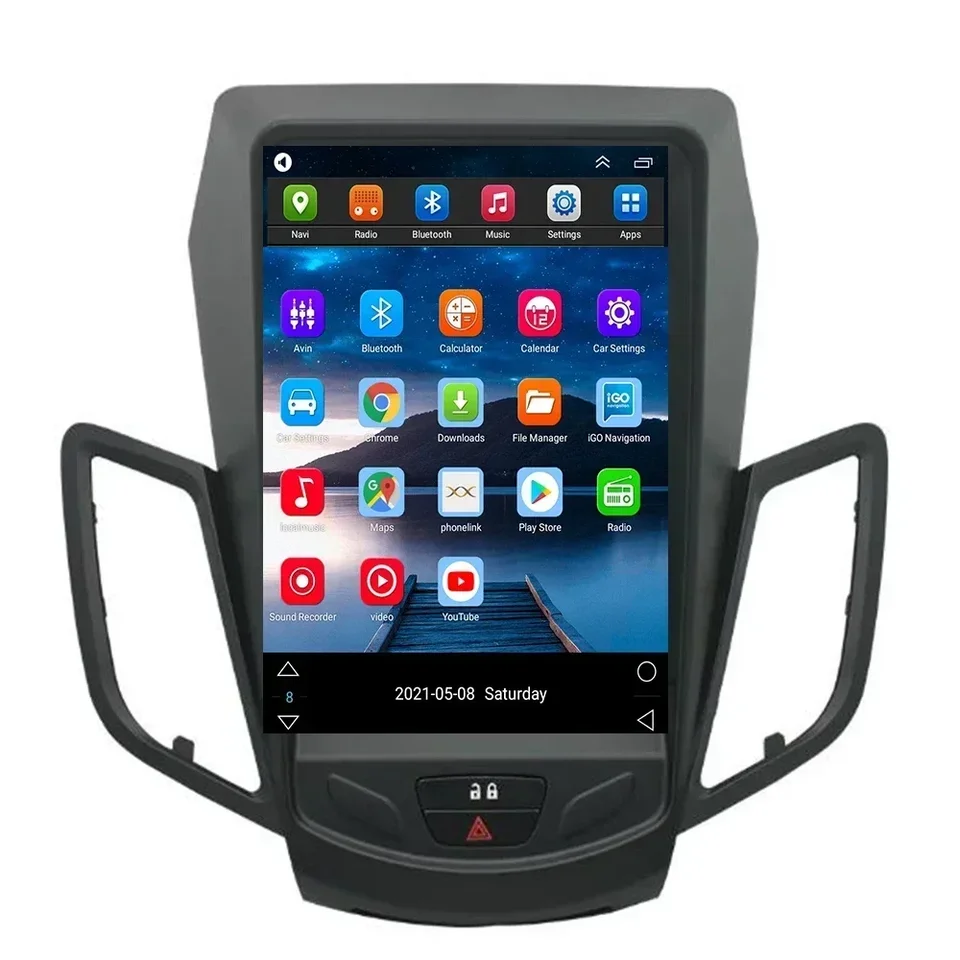 Android 13 GPS automobilov pre Ford Fiesta MK7 2009-2016 Navigačné rádio Stereo multimediálne vertikálne Tesla Screen 2 DVD Player Player Player