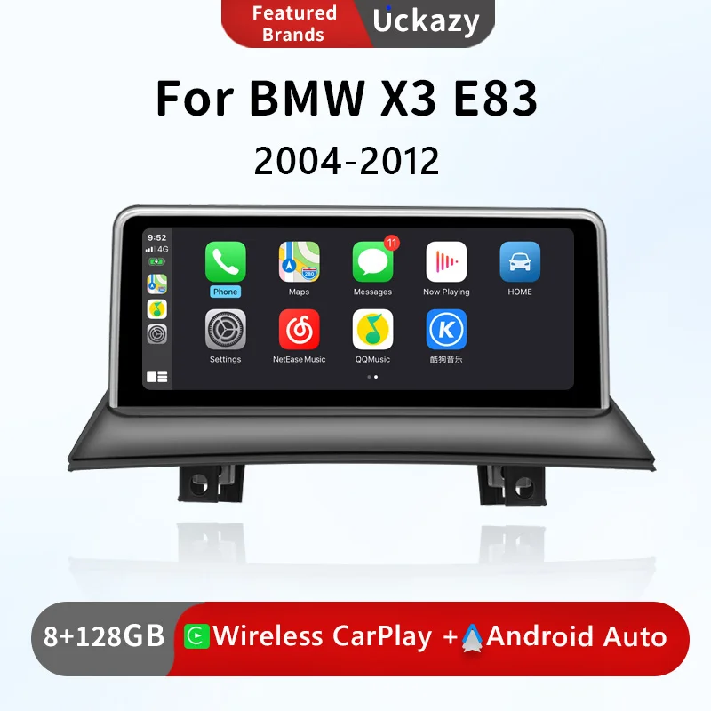Android 13 Multimediálny hráč pre BMW X3 E83 2004-2012 Radio Stereo Screen GPS Navigácia bezdrôtovej hlavnej jednotky CarPlay