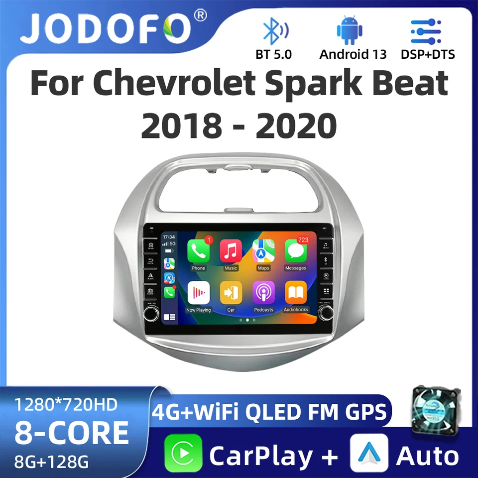 Android 13 pre Chevrolet Spark Baic porazil Daewoo Matiz 2019 - 2022 Auto Radio Carplay Stereo Multimedia Player GPS Navigation 4G 4G
