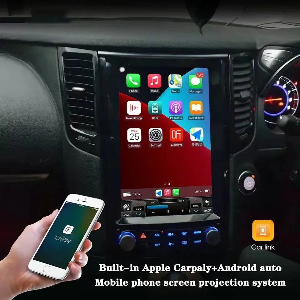 Android 13 Tesla pre Infiniti FX25 FX35 2009 2010 2011 2011 2012 2013 Multimediálny hráč Car Radio Stereo prijímač GPS Navi Head Uni
