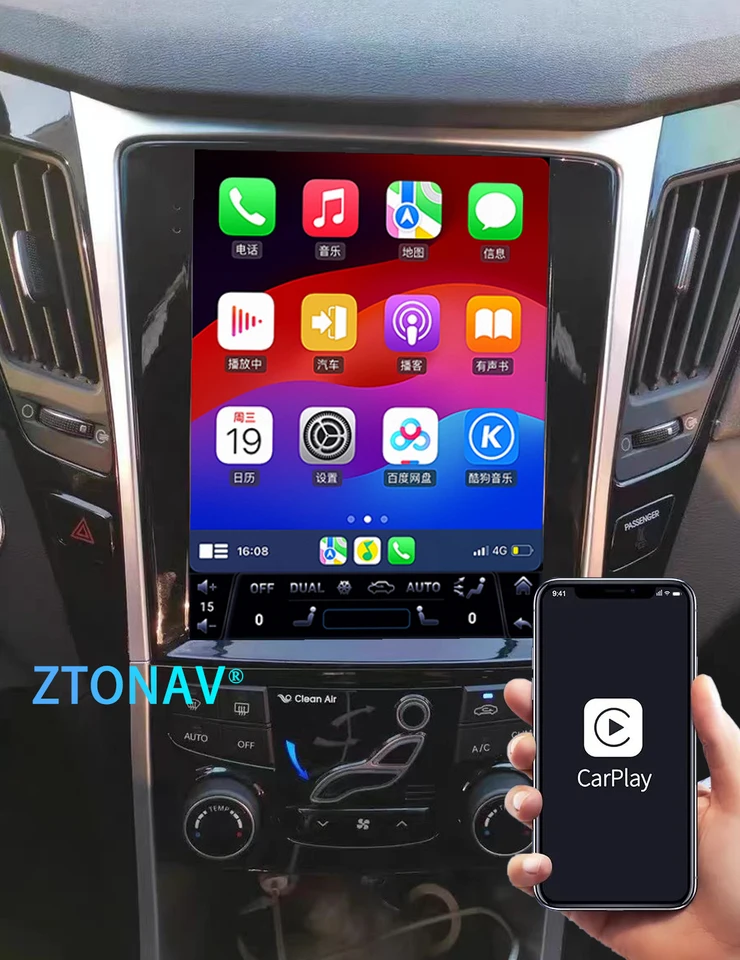 Android 13 Tesla Screen Car Radio pre Hyundai Sonata 8 YF 2011 2012 2013 2014 2015 2015