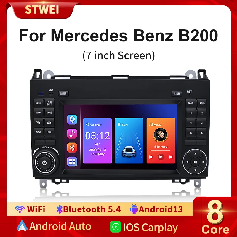 Android 13 Wireless CarPlay for Mercedes Sprinter Benz B200 Vito W639 Viano B Class W169 W245 Multimedia video prehrávač GPS WiFi WiFi