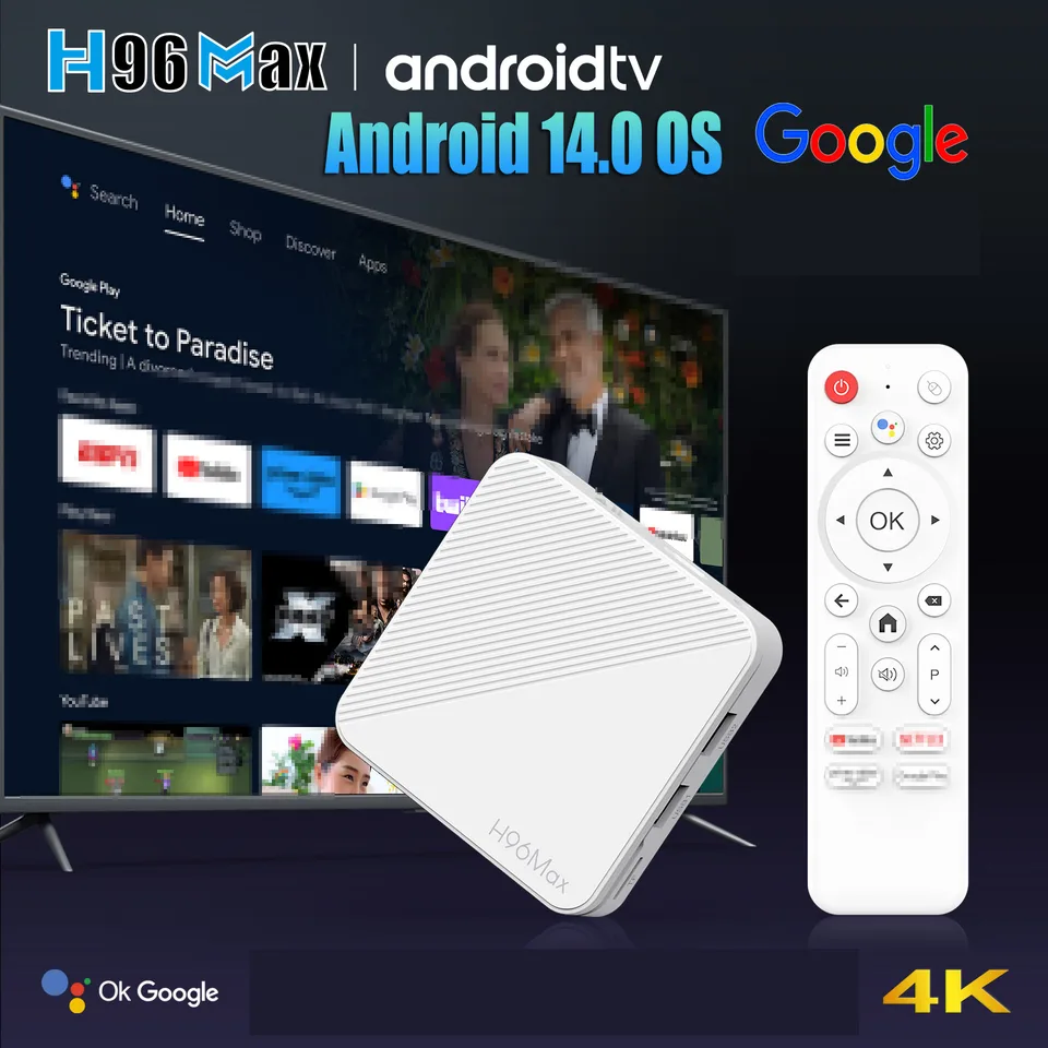Android 14,0 H96 Max H313 Allwinner Quad Core 4K HDR 100M LAN WiFi6 WiFi 2,4G 2 GB 16 GB Smart TV Box