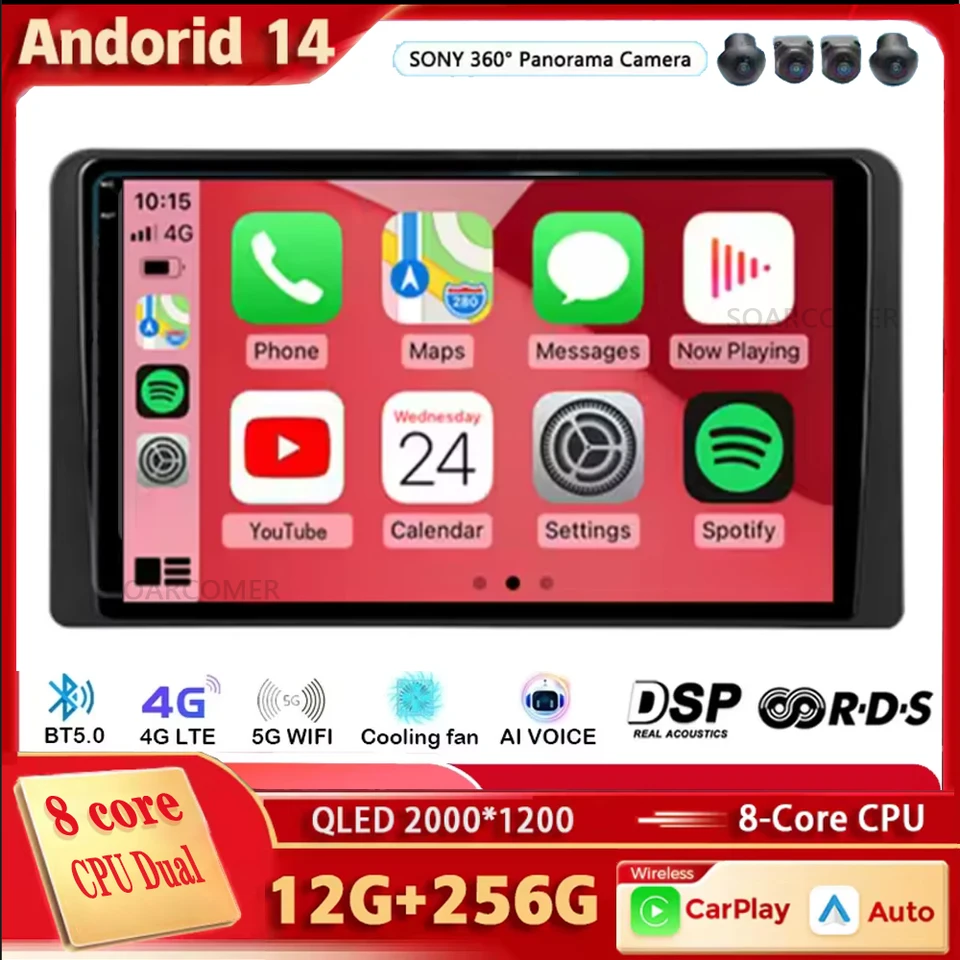 Android 14 Car Radio pre Honda Stepwgn 6 2022 GPS navigačná stereofónna jednotka Auto multimediálne DSP WiFi Video Player No 2Din DVD