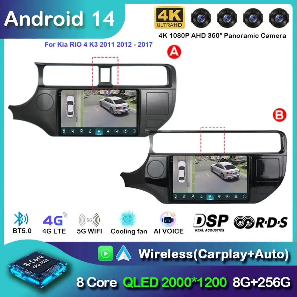 Android 14 Car Radio pre Kia Optima 3 K5 a T 2010 2012 2012 2013 2014 2015 navigačné GPS multimediálne hráč stereofónny WiFi+4G DSP