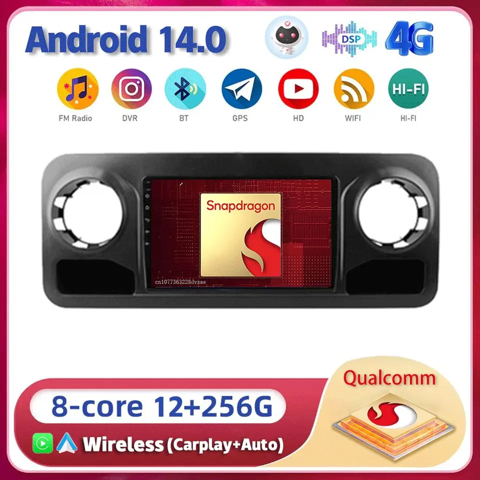 Android 14 CarPlay Auto pre Benz Sprinter 2018 2019 2020 2021 2022 CAR RADIO GPS Stereo Multimedia Video Player 2Din Head Unit