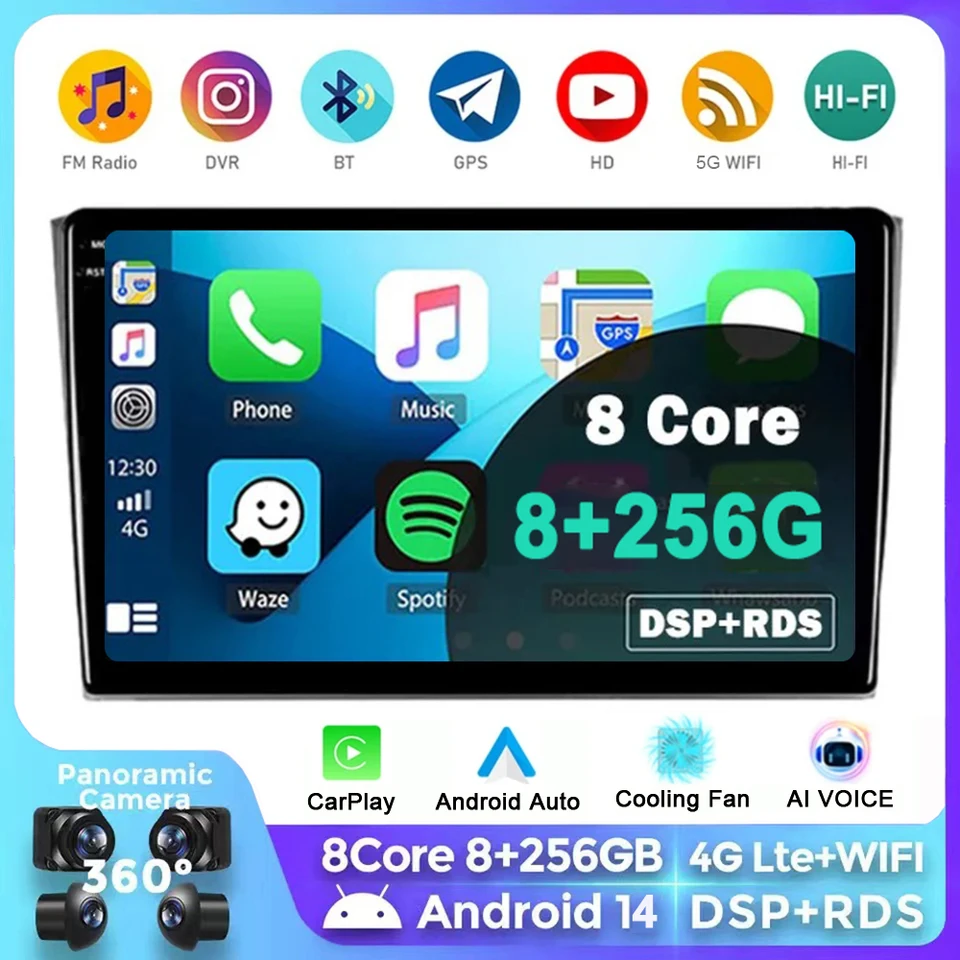 Android 14 CarPlay Auto pre Mazda CX9 CX -9 CX 9 TB 2006 - 2016 CAR Radio Multimedia Video Player Navigation GPS No 2Din 2 DIN