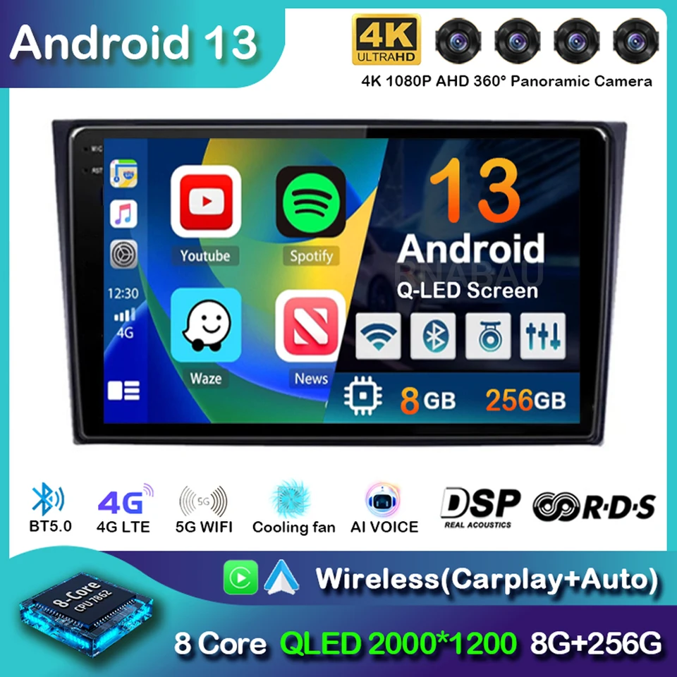 Android 14 CarPlay Auto pre Mazda CX9 CX-9 TB 2006 2007 2008 2009 2010 2016 2016 CAR RADIOMIDIA Player Video Stereo WiFi+4G DSP