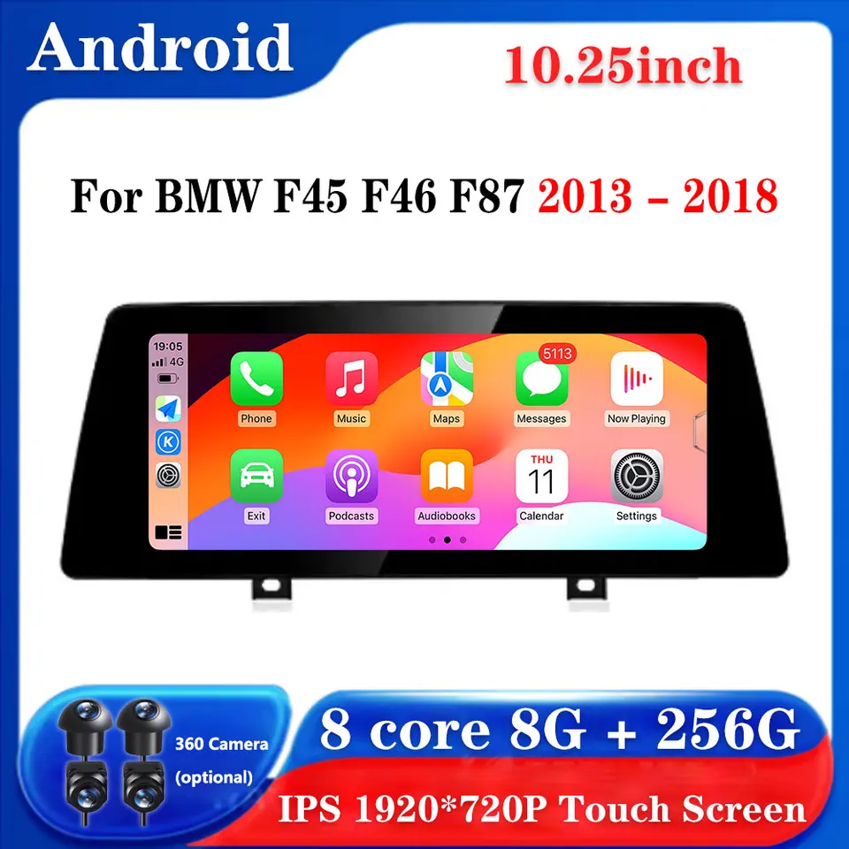 Android 14 dotyková obrazovka pre BMW F45 F46 F87 2013 - 2018 ID8 ID8 CarPlay Monitors Multimedia Stereo Speack Radio Player DSP 4G