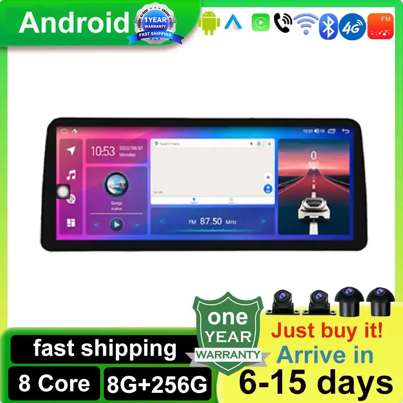 Android 14 dotyková obrazovka pre Honda Accord 10 2018 - 2021 Auto Radio CarPlay 4G WiFi Car Multimedia GPS navigačné zvukové video