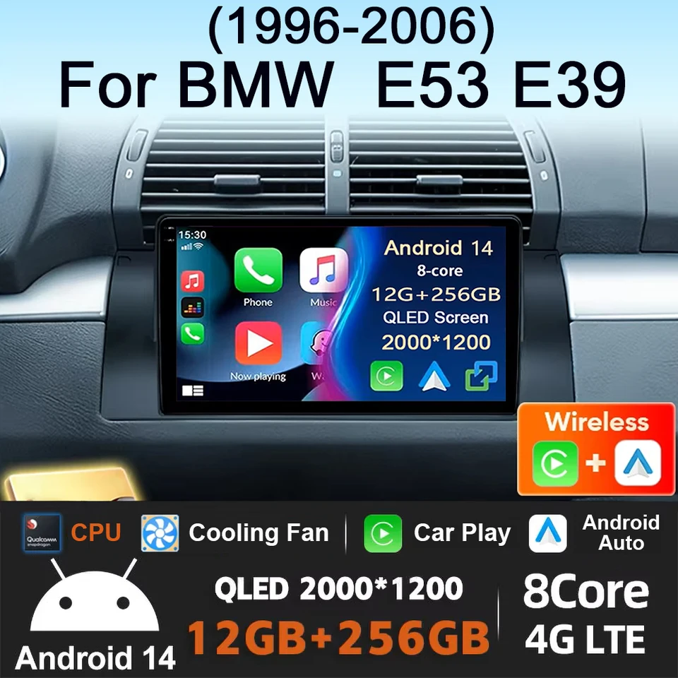 Android 14 multimediálny hráč pre BMW 57 Series X5 E53 E38 E39 M5 Navigation GPS CarPlay Auto Stereo Car Radio 4G WiFi Head Unit