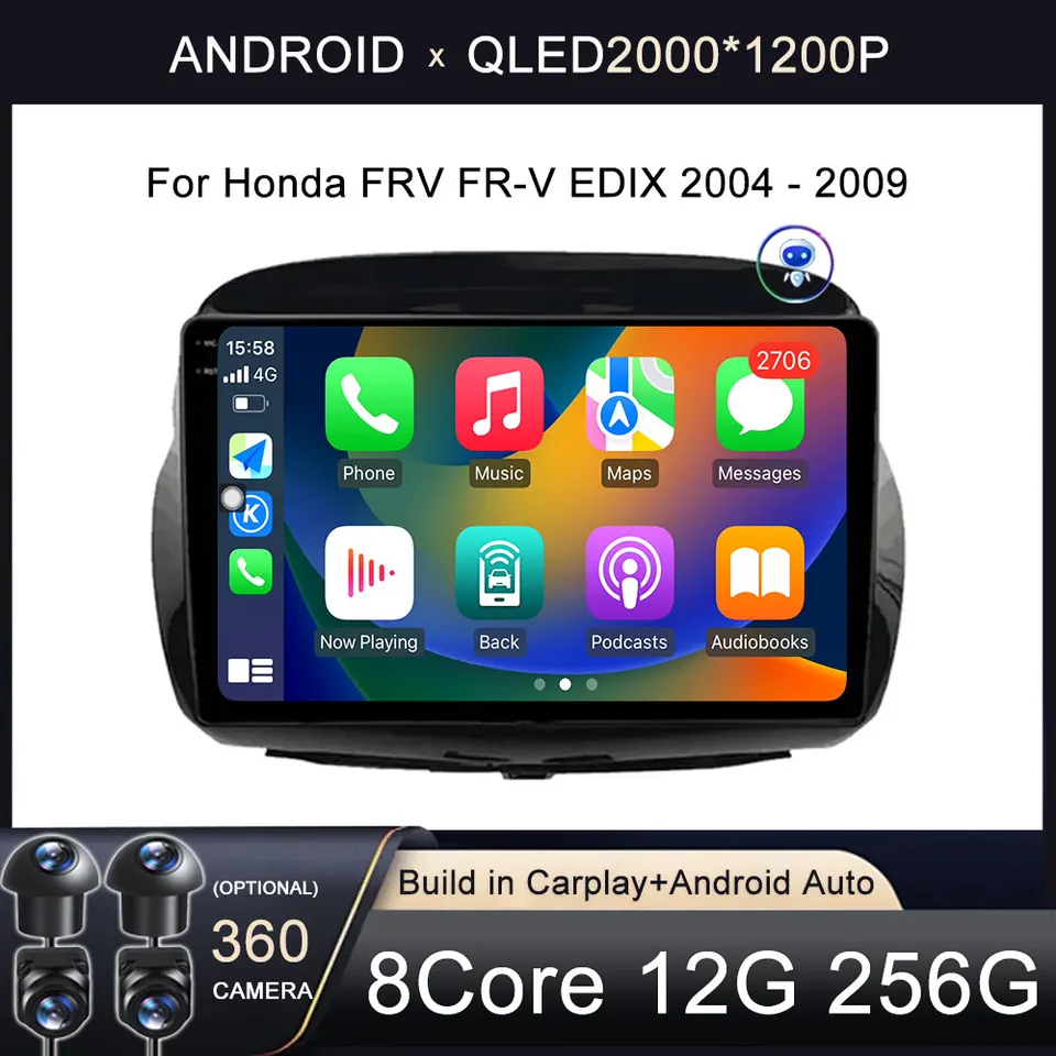 Android 14 pre Honda FRV FR-V EDIX 2004 2005 2006 2007 2008 2009