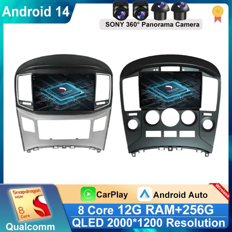 Android 14 pre Hyundai H1 Grand Starex I8000 TQ 2007-2015 5G CarPlay Multimedia Player Autoradio Navigation GPS 360