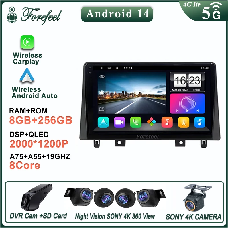 Android 14 pre Jac vylepšuje S3 2019 multimediálny monitor obrazovku TV vozidlo Lettore Video Carplay Carplay Autoradio Navigation DSP Stereo