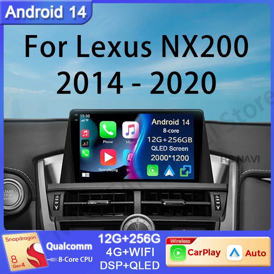 Android 14 pre Lexus NX200 Z10 NX 200 2014 - 2020 BT Auto DSP Stereo Head Unit Car Radio Multimedia Navigation Video Player GPS