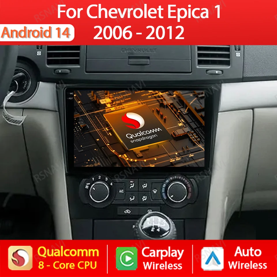 Android 14 Wireless CarPlay Auto pre Chevrolet Chevy Epica 1 2006 - 2007 - 2012 Hlavná jednotka Multimedia videa prehrávač GPS NAVI 4G WiFi