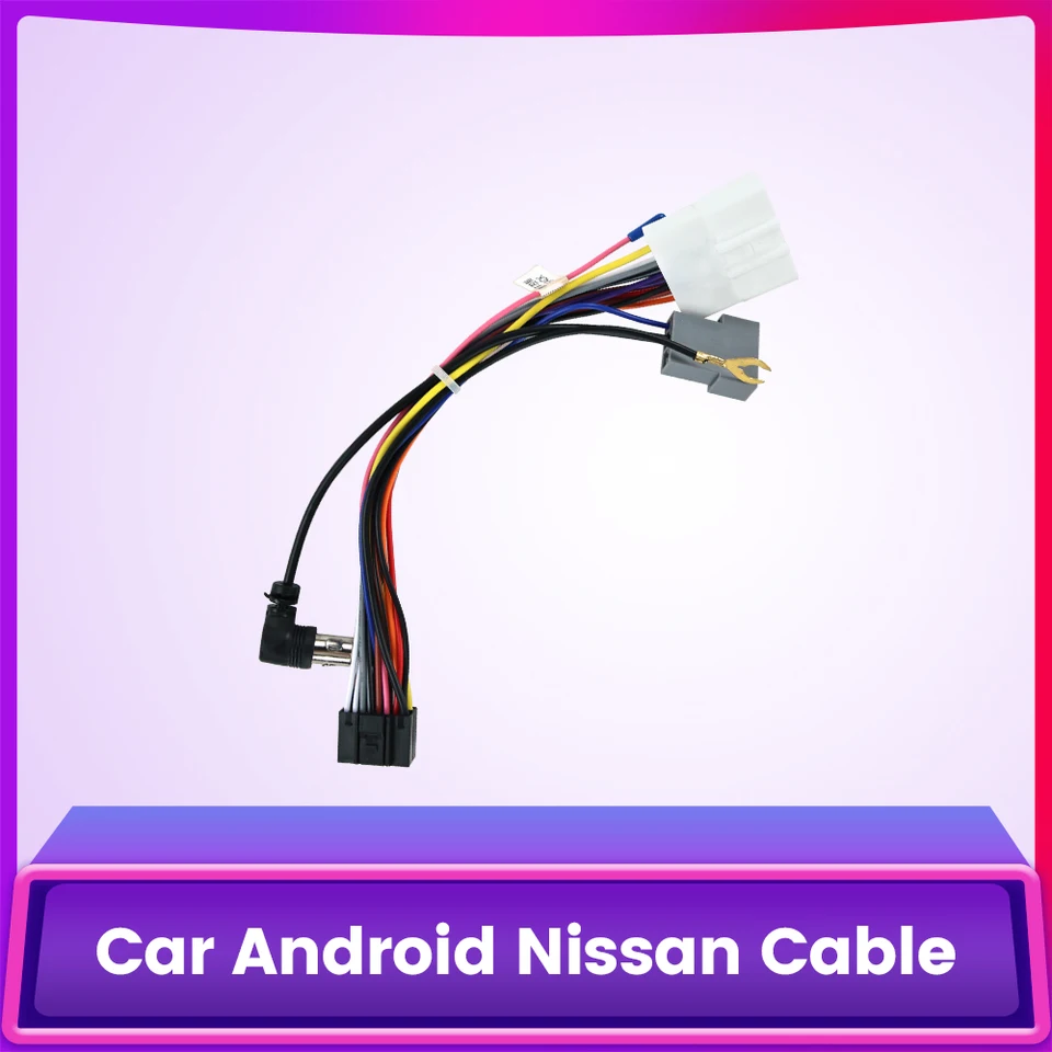 Android 16 Pin ISO kábel Automatické univerzálne káblové zväzok Žena Adapter Player Adapter Conector Plug Sit