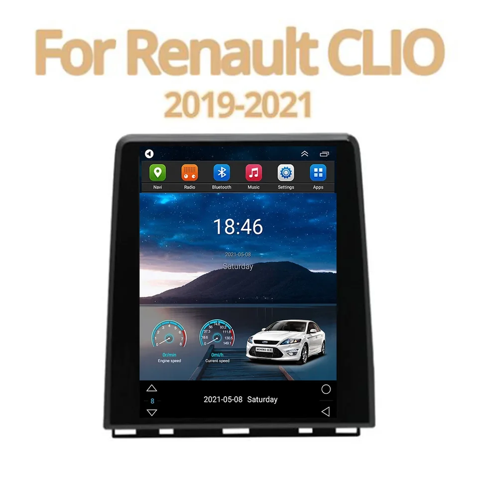 Android 5G pre Renault Clio5 Clio 5 2019 - 2050 Automobilové rádio Tesla Multimedia DVD Auto CarPlay GPS Navigation Player QLED
