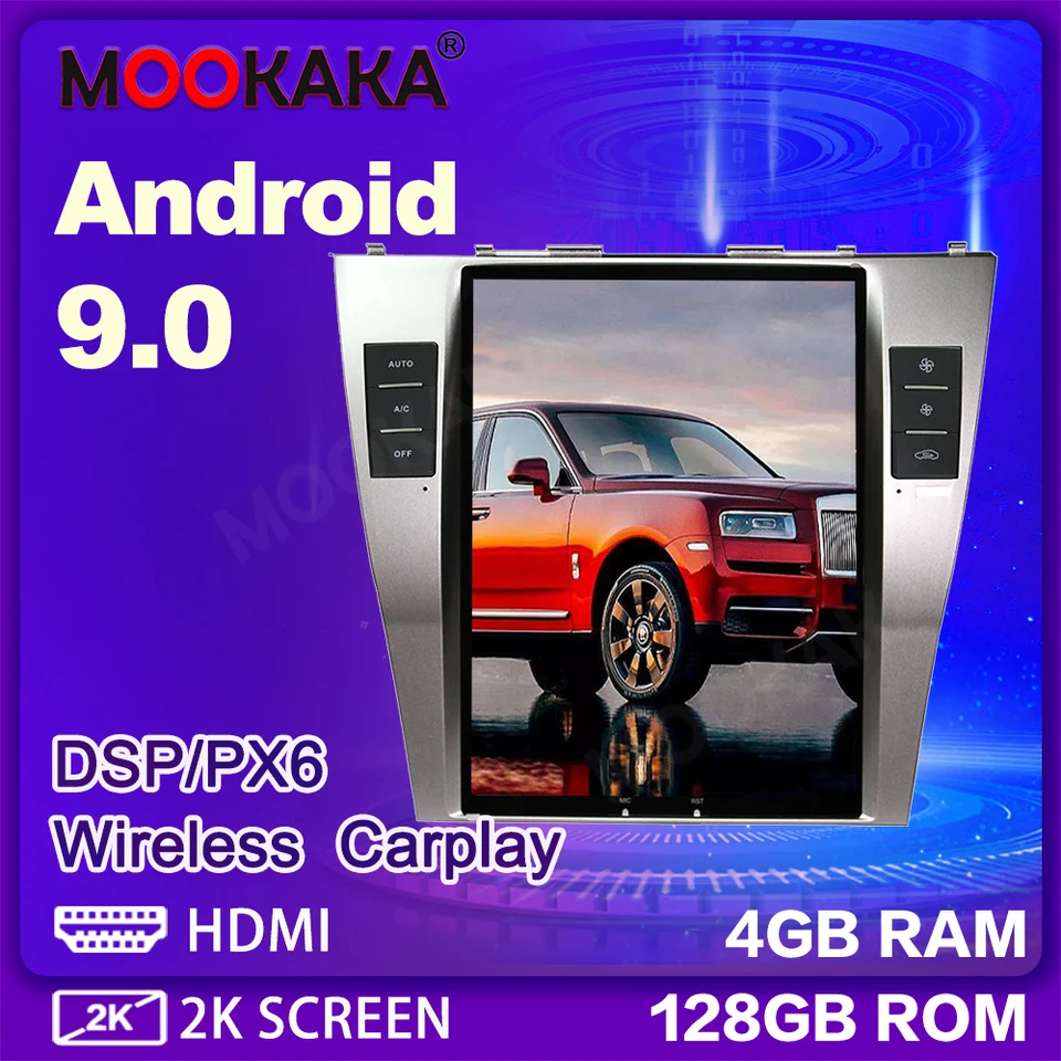 Android 9.0 4+128G Tesla Multimedia Player pre Toyota Camry 2007-2011