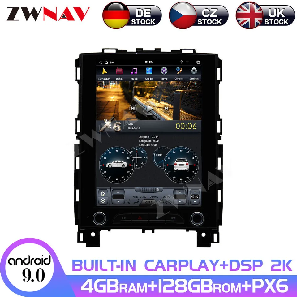 Android 9 4+128 GB Tesla Style GPS navigácia pre Renault Koleos pre Renault Megane 4 Stereo Head Unit Multimedia Player