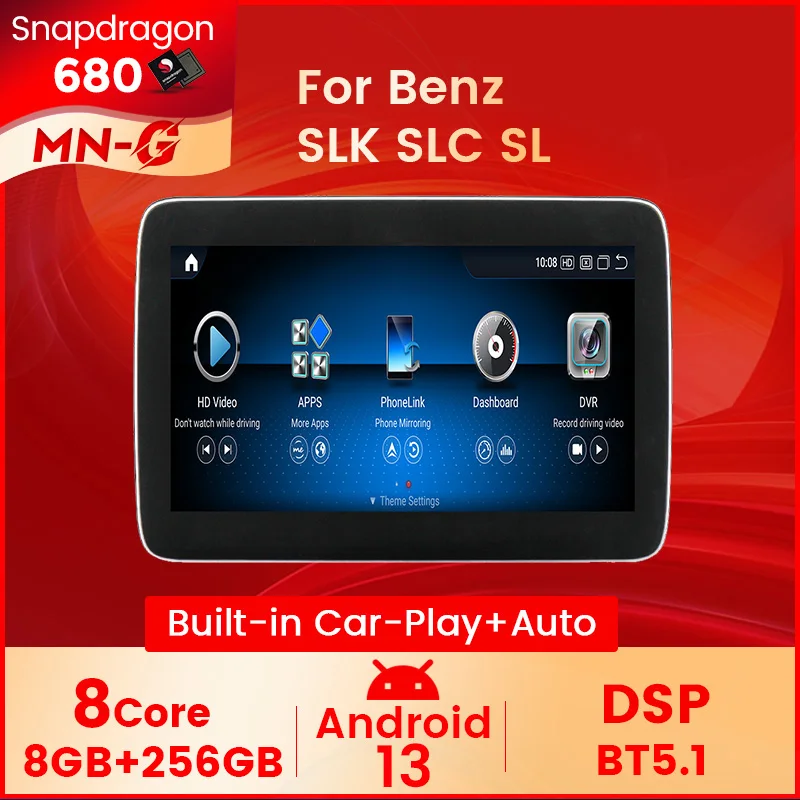Android Auto CarPlay 2Din Car Radio GPS multimediálny hráč stereo BT pre Mercedes Benz SLK SLC R172 SL R231 2011-2018 NTG 4.5 5.0
