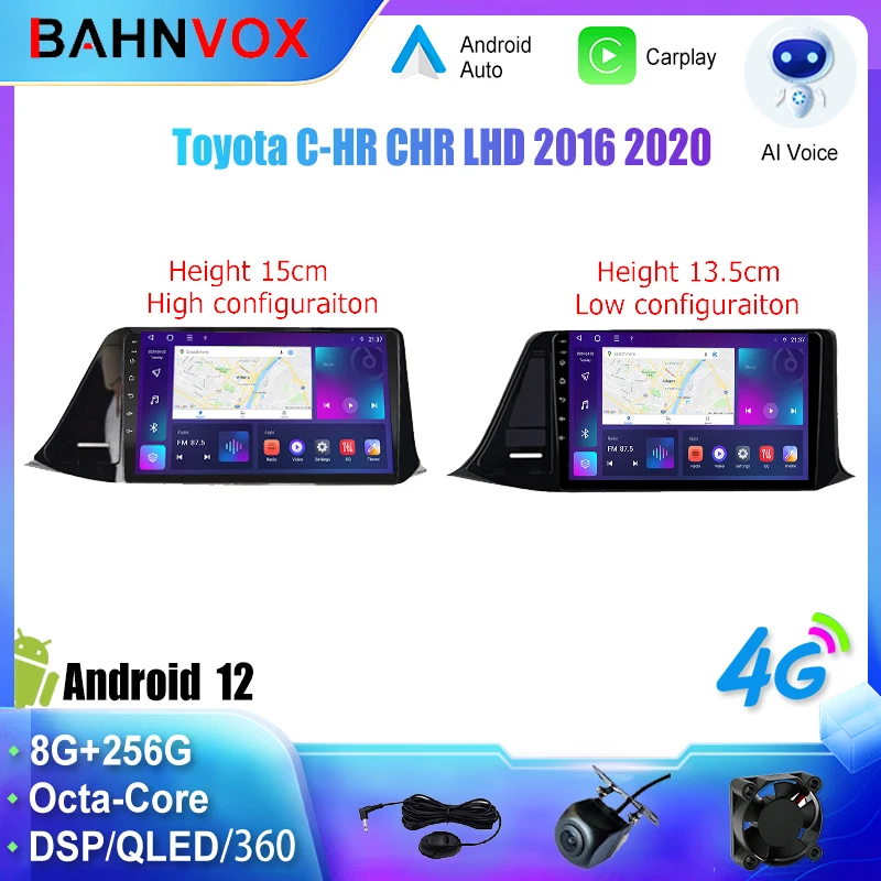 Android Car Radio GPS navigačné multimediálne video prehrávač pre Toyota C-HR CHR RHD 2016 2020
