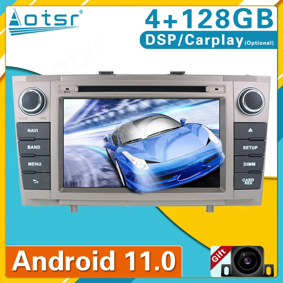 Android11 ​​128 GB pre Toyota Avensis T27 2009-2015 Car Stereo Multimedia Player GPS Navig Auto Audio Radio CarPlay PX6 Hlavná jednotka
