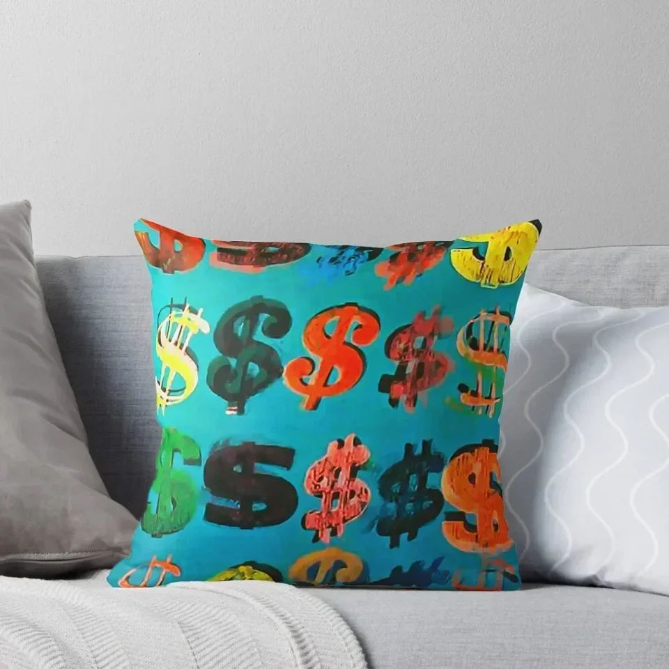 Andy Warhol Dollar Sign Hrot vankúš vankúš vankúši