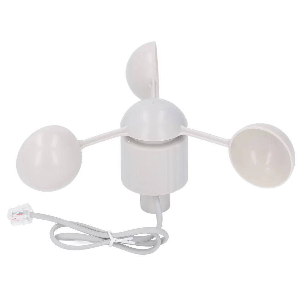 Anemometer Cup Speed ​​Meering Senzor Cup RJ11 konektor 3 šálky smeru vetra pre merač počasia