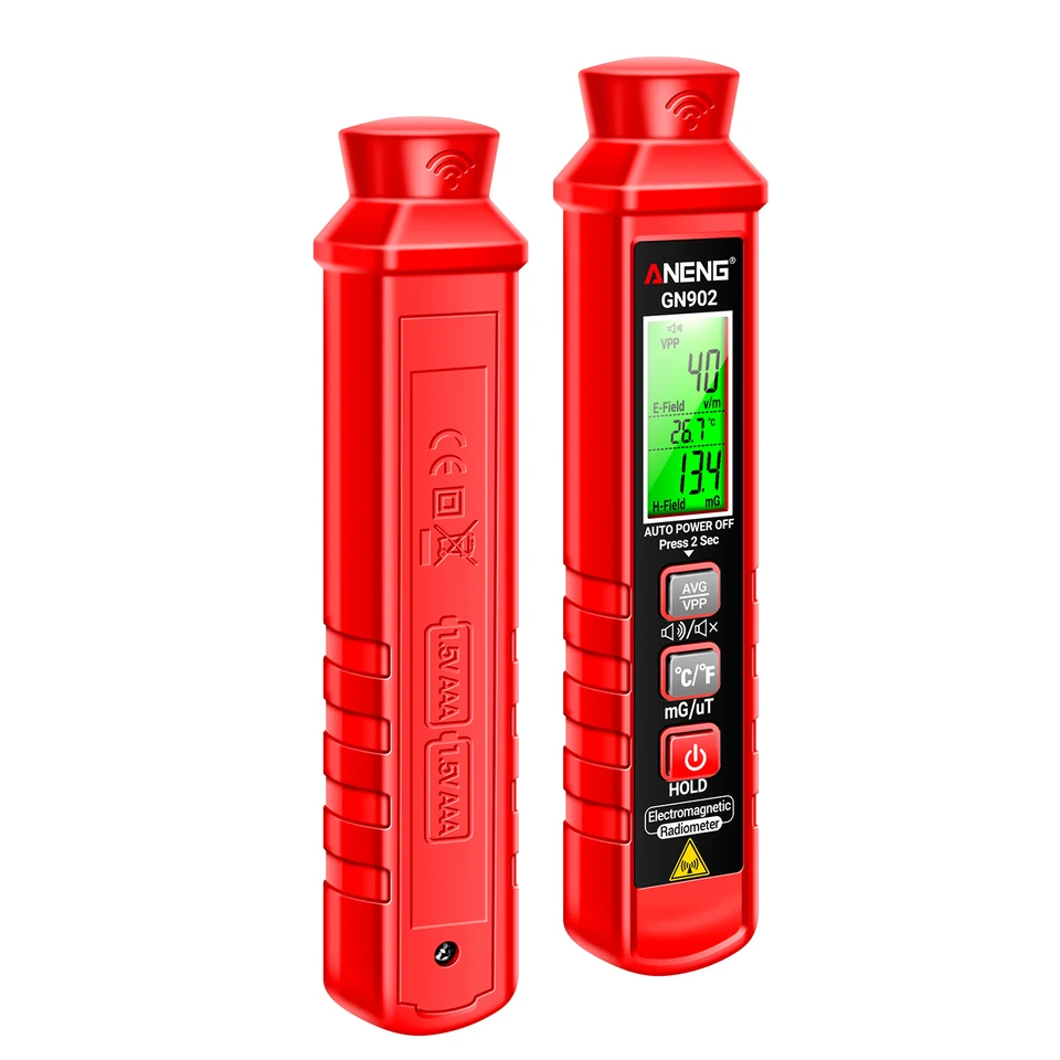 ANENG GN902 Elektromagnetický tester RADIÁCIA Digitálne testovanie Rádioaktivity Meter Rádioaktivita Elektrické pole Magnetické pole Teplota