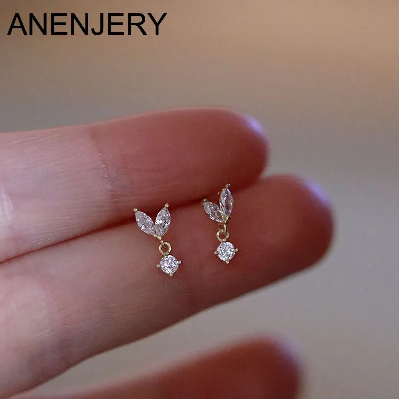 Anenjery Butterfly Stud náušnice pre ženy roztomilé jemné šperky Dievčatá darček veľkoobchodné prívesky Mujer