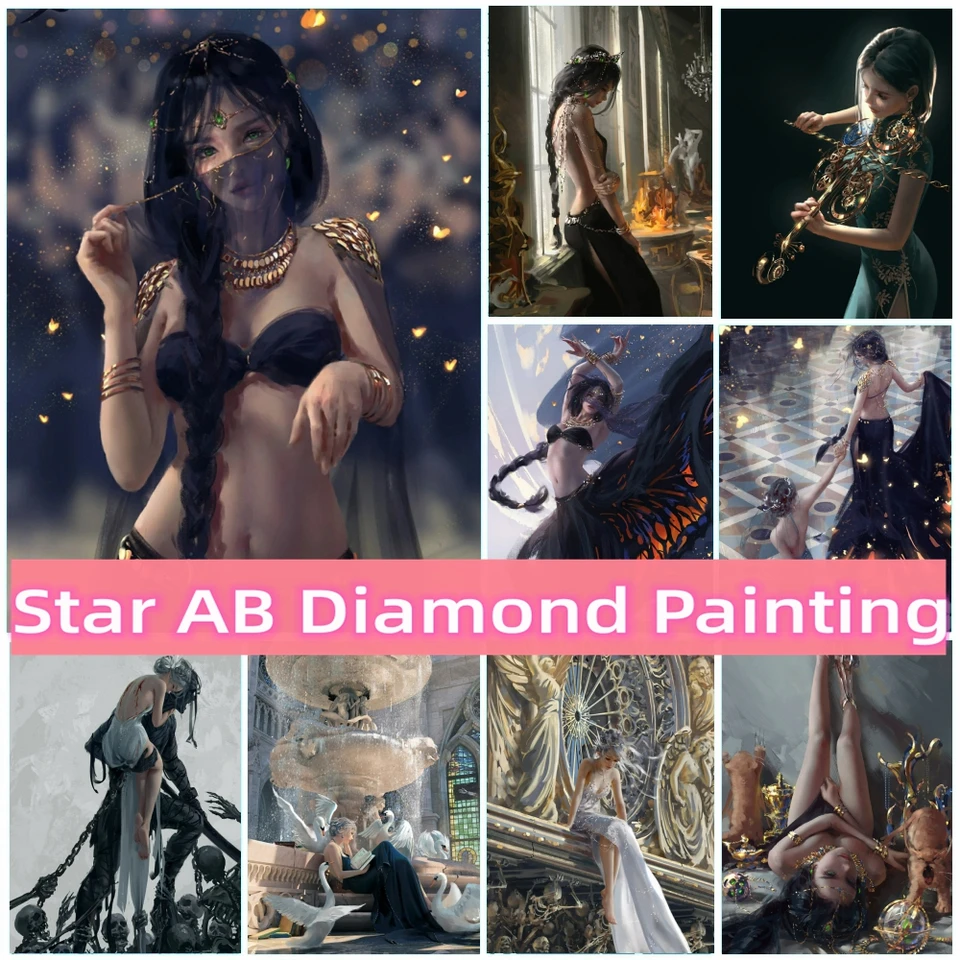 Angel Anime Girl 5d DIY AB Diamond Painting Kits 2024
