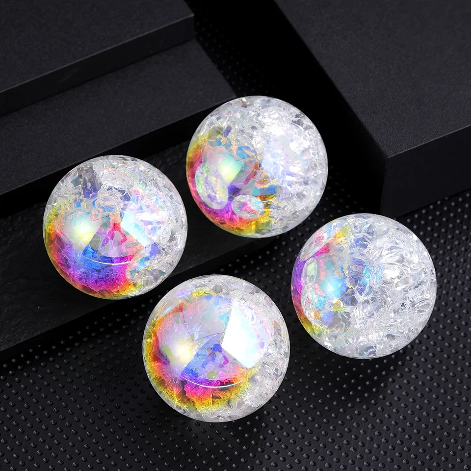 Angel Aura Crackle Quartz Sphere Crackle Quartz Liečivý kryštál veľký praskajúci kremeň