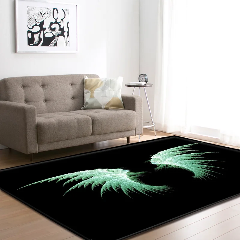 Angel Wings Living ROM koberec koberec kawaii krídla koberec koberca pre domácu spálňu pohovka
