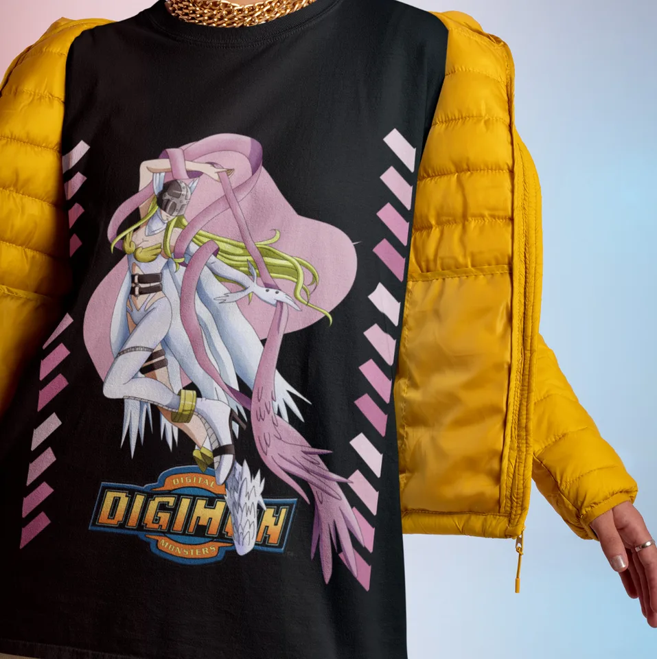 Angewomon košeľa Digimon Adventure Anime Tričko Tailmon Nefertimon Destratmon tričko