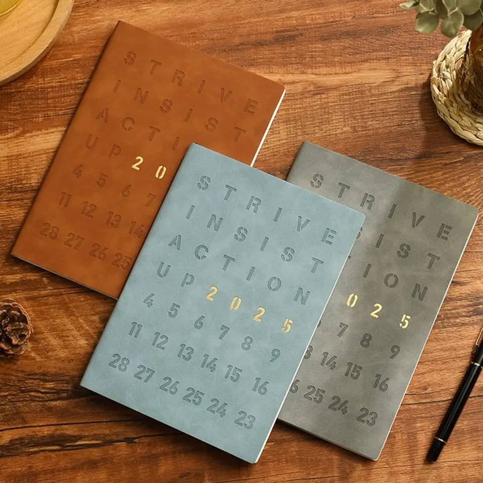Angličtina A5 Agenda Notebook 12 mesiacov na zoznam 2025 plánovací plánovač Poznámkový blok časový organizátor Robí si poznámky 365 dní Poznámkový blok